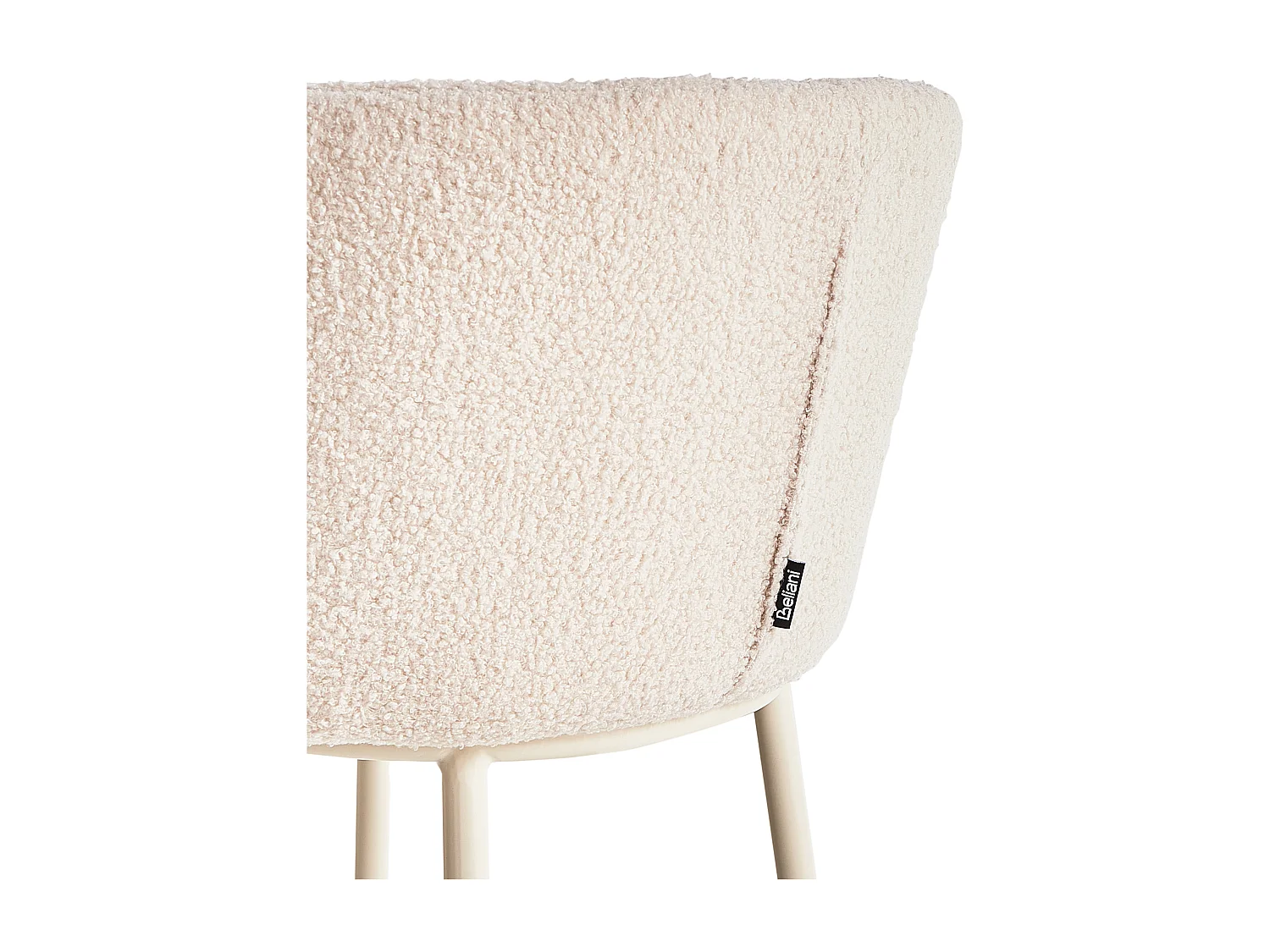 Lot de 2 chaises de bar MINA II Bouclé Beige clair