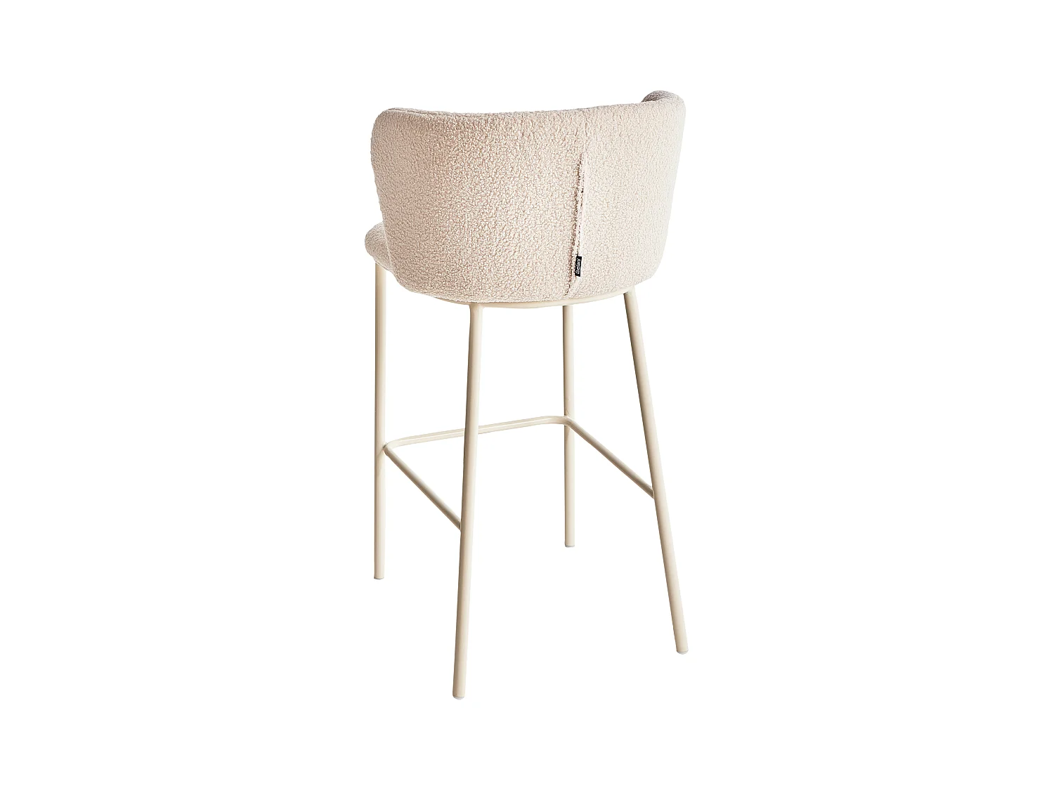 Lot de 2 chaises de bar MINA II Bouclé Beige clair