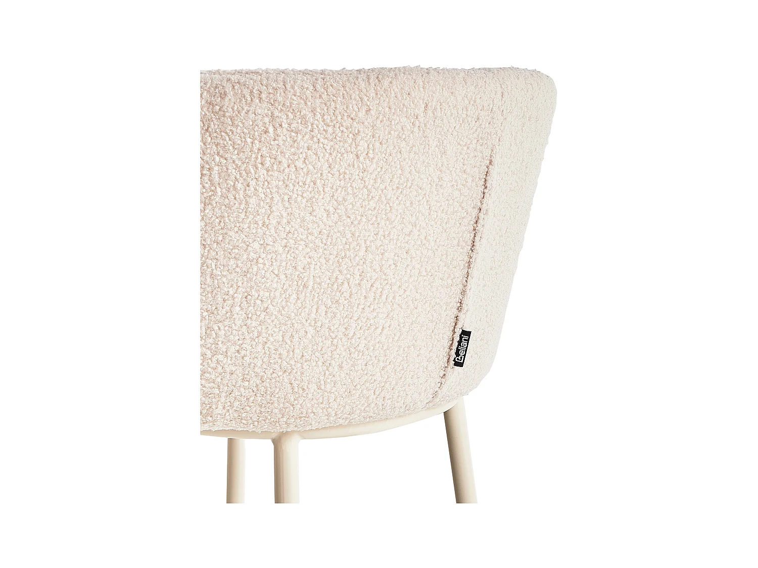 Lot de 2 chaises de bar MINA II Bouclé Beige clair