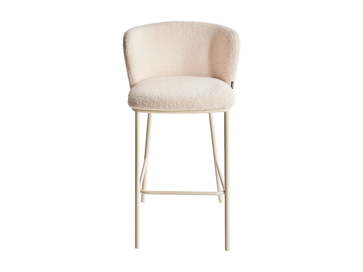 Lot de 2 chaises de bar MINA II Bouclé Beige clair