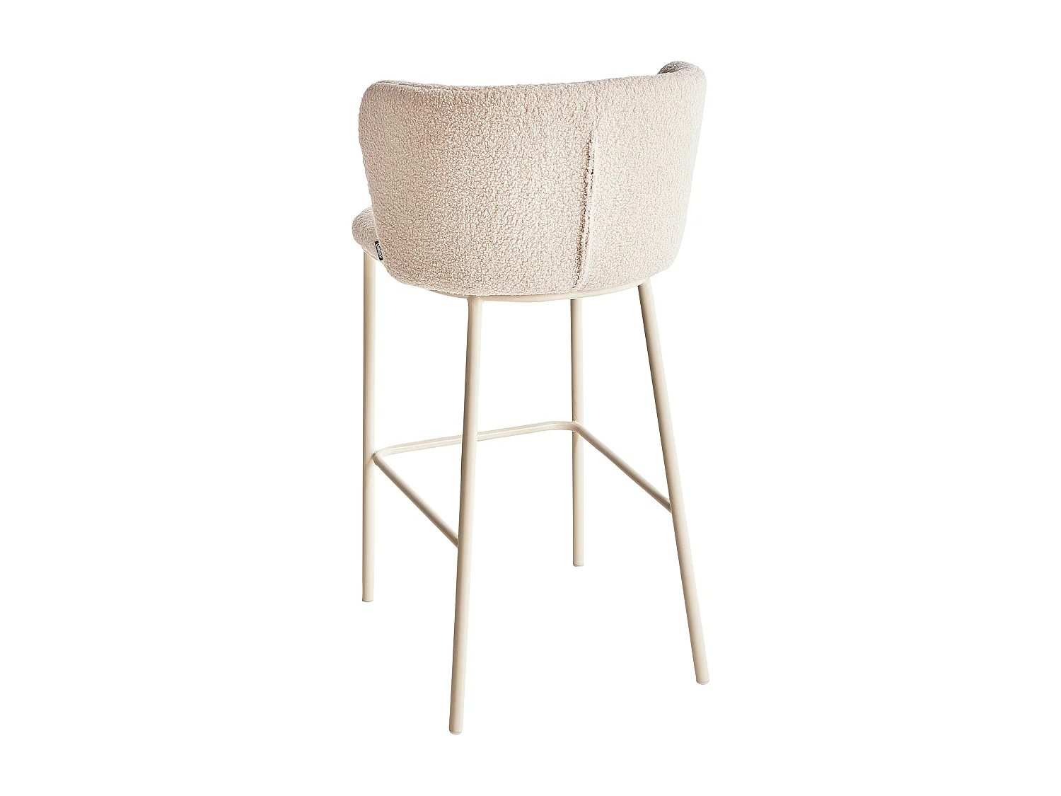 Lot de 2 chaises de bar MINA II Bouclé Beige clair