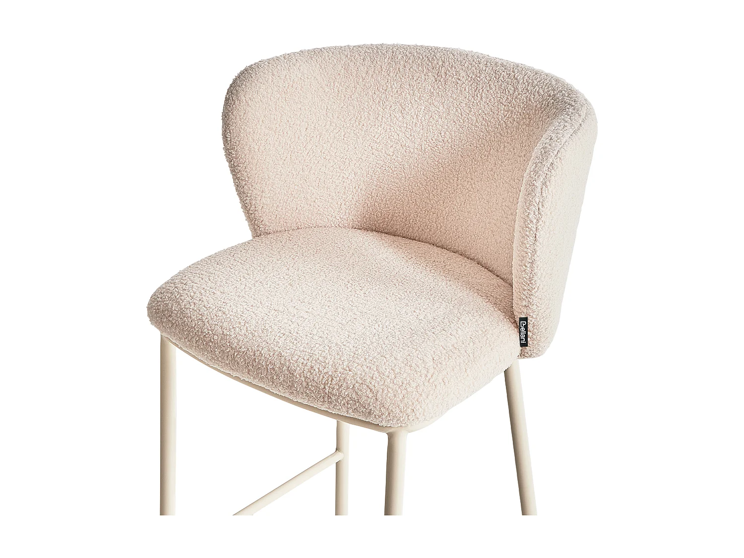Lot de 2 chaises de bar MINA II Bouclé Beige clair