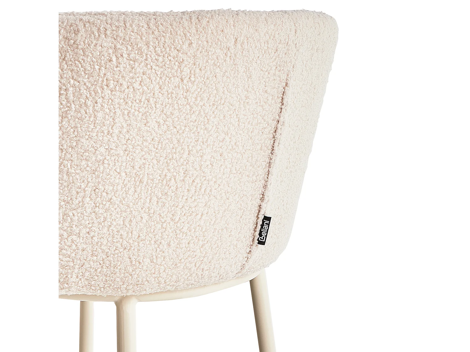 Set van 2 barstoelen MINA II Bouclé Lichtbeige