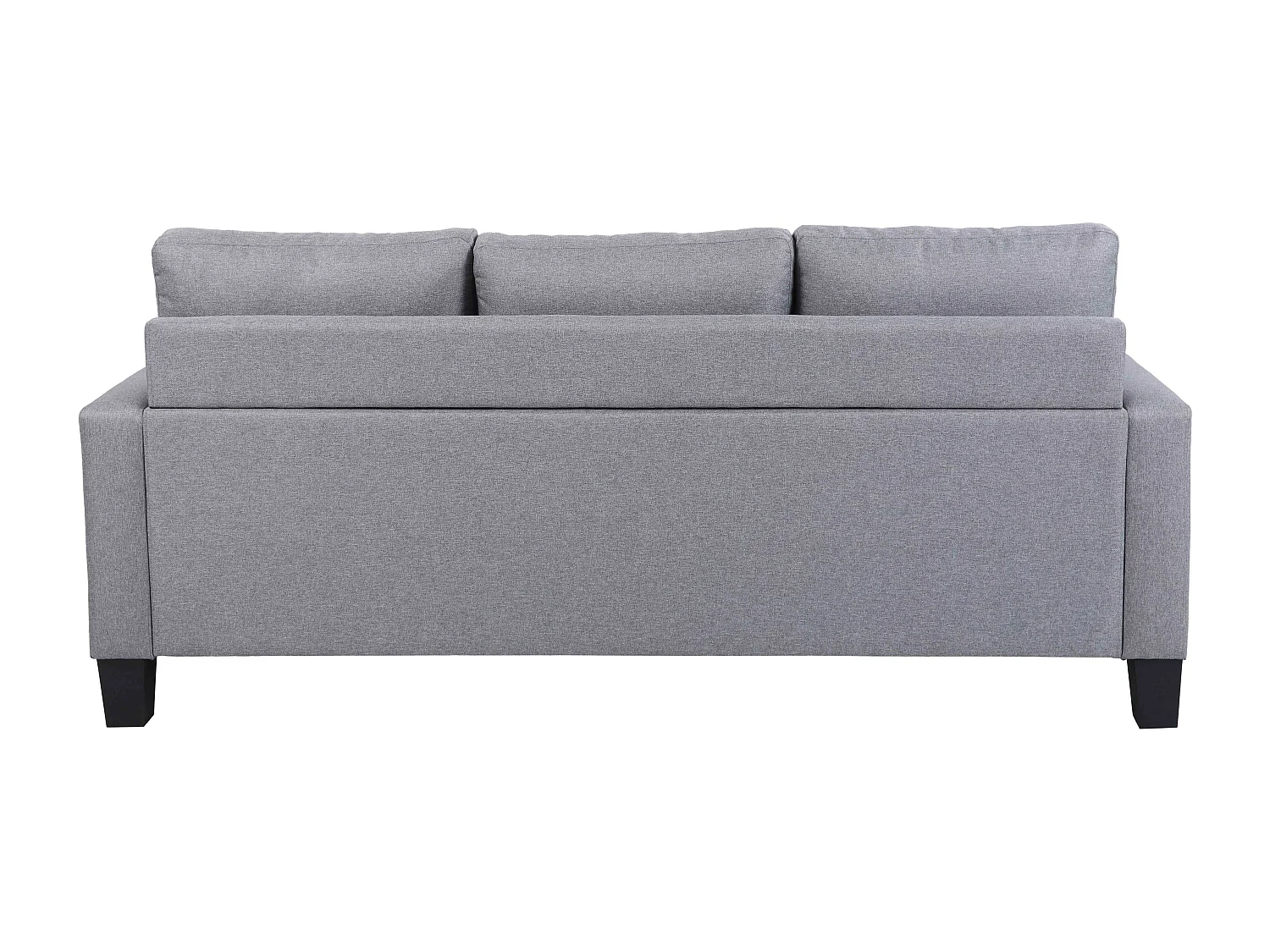Canapé d'angle droit en tissu 3 places gris L 192 cm