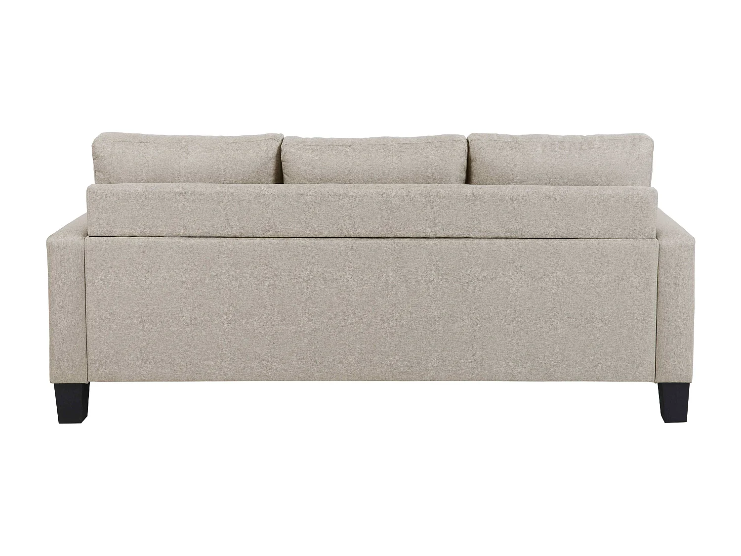 Canapé d'angle droit en tissu 3 places écru L 192 cm