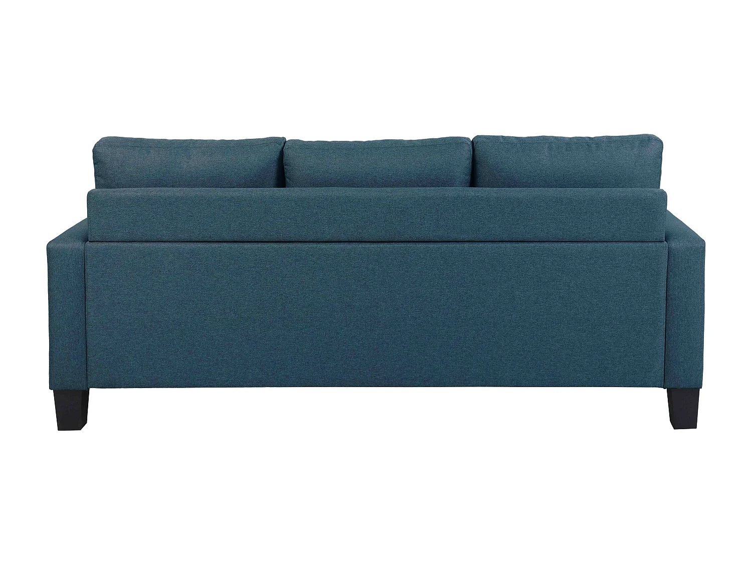 Canapé d'angle droit en tissu 3 places bleu L 192 cm