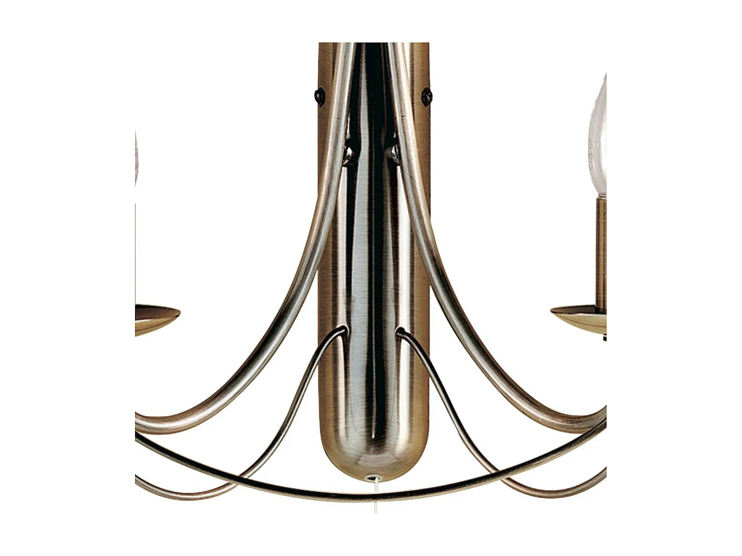 Searchlight Maypole - Candela multibraccio a 2 luci da parete / soffitto in ottone antico, E14