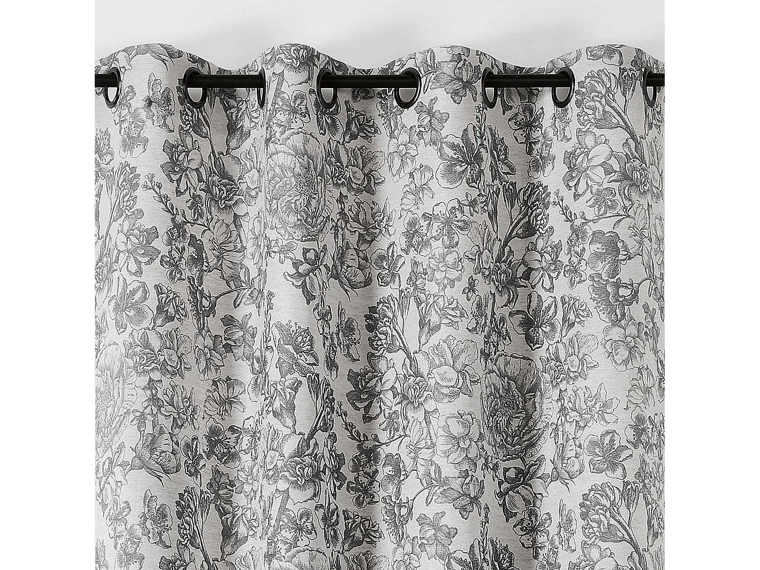 Rideau d'ameublement imprimé floral