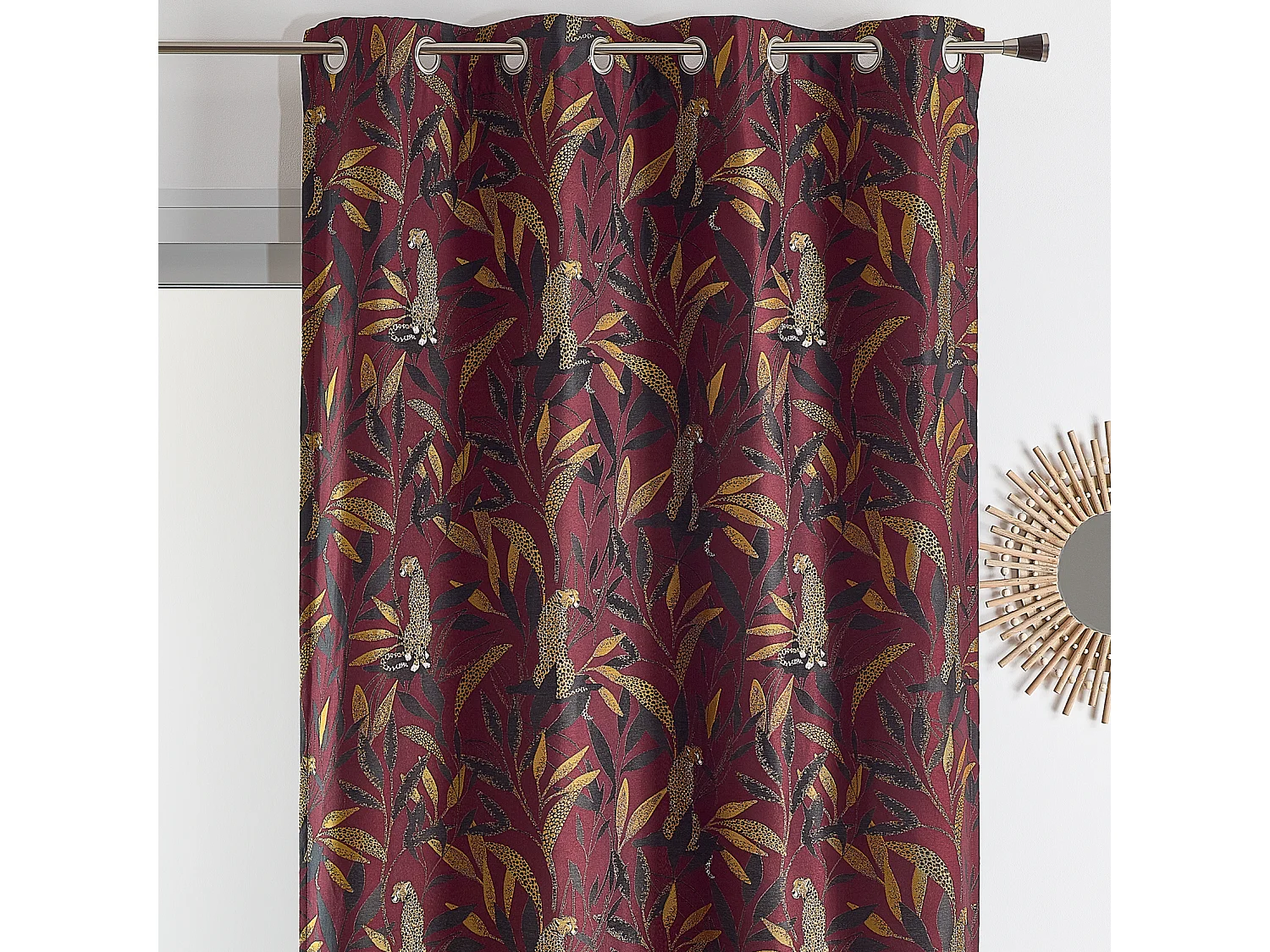 Jacquard-Vorhang mit Panther-Muster 140 x 260 cm