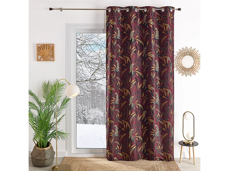 Jacquard-Vorhang mit Panther-Muster 140 x 260 cm