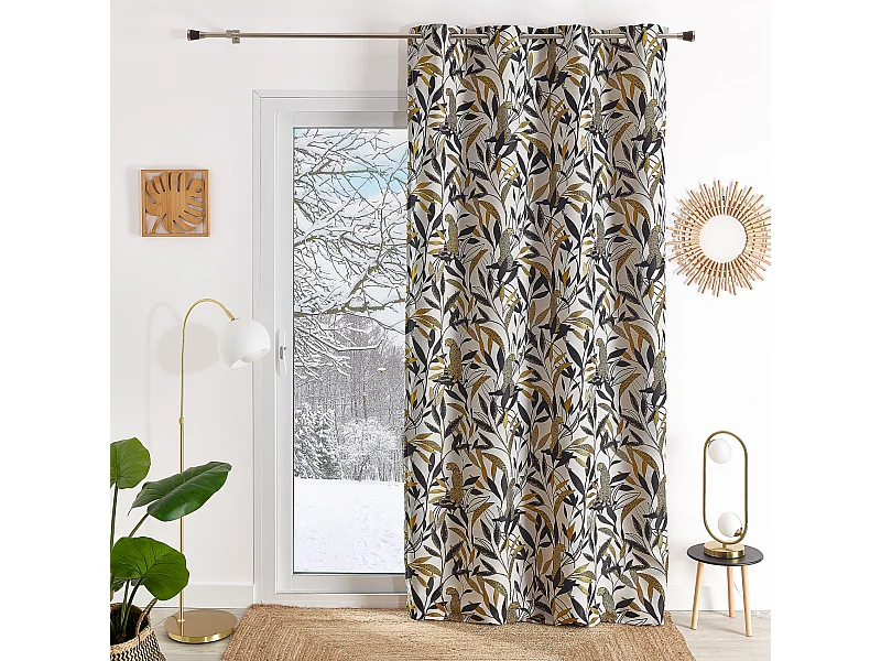 Jacquard-Vorhang mit Panther-Muster 140 x 260 cm