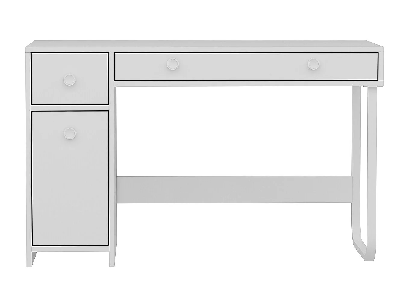 Schreibtisch Asil mit Metallfüße Weiß 9741