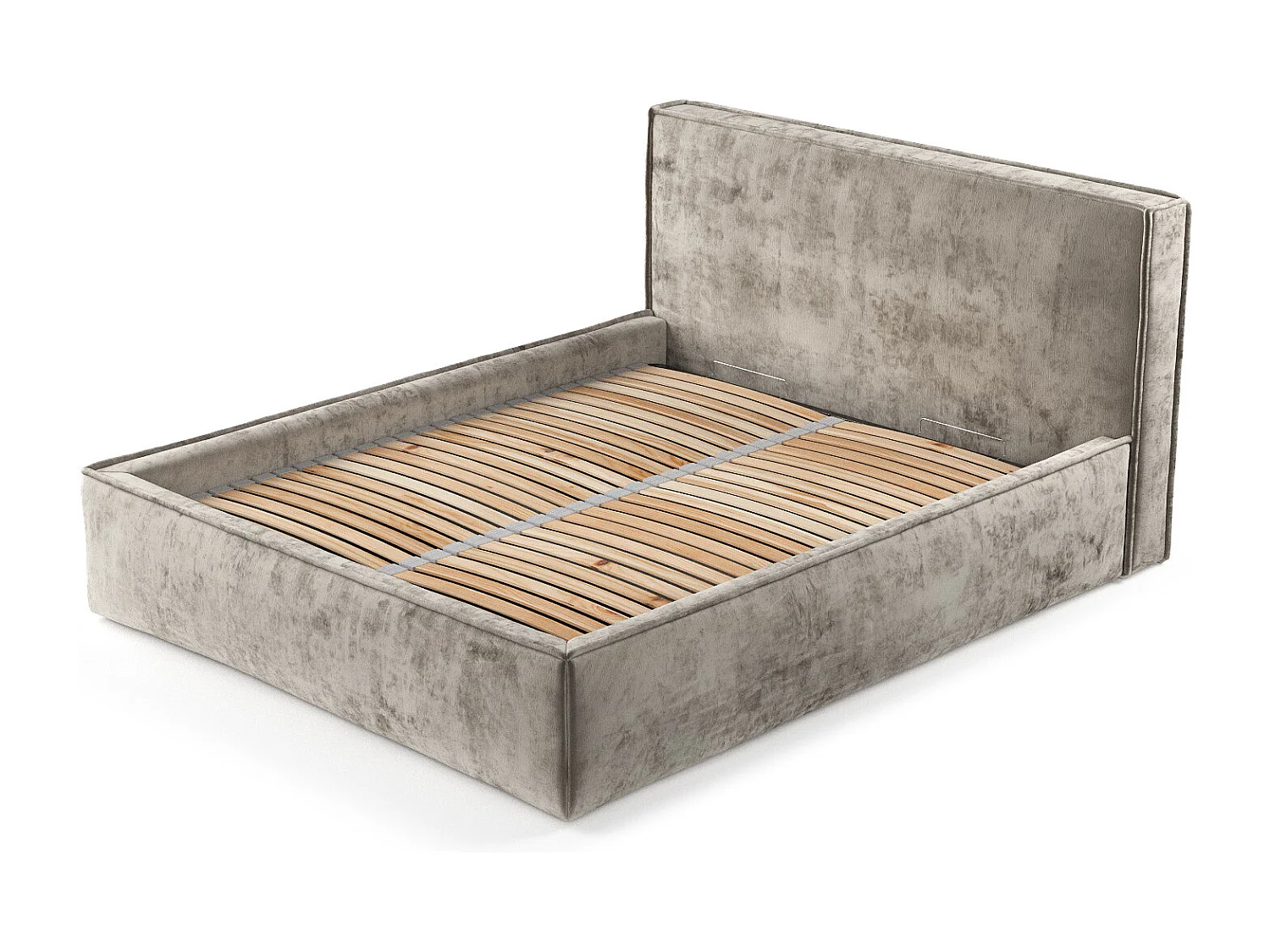 Polsterbett Lounge - 140 x 200 cm - Chenille-Stoff - beige