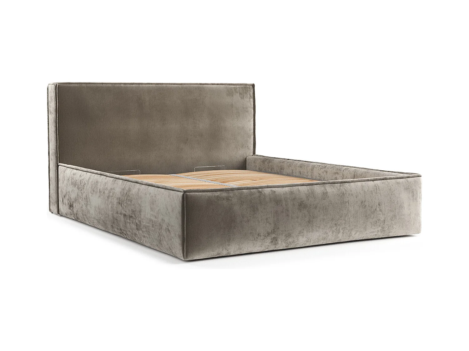 Polsterbett Lounge - 160 x 200 cm - Chenille-Stoff - beige