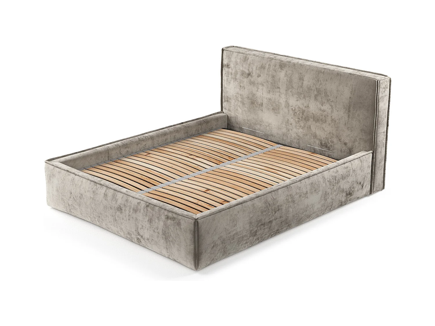 Polsterbett Lounge - 160 x 200 cm - Chenille-Stoff - beige