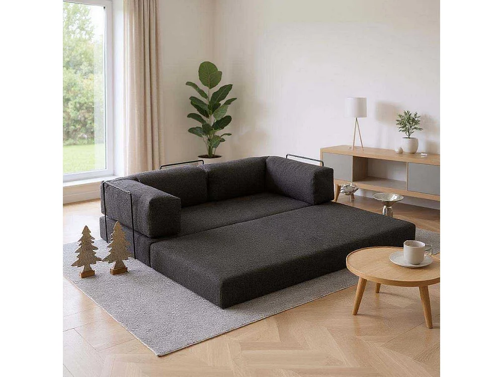 Canapé chauffeuse 3 places en chenille Comfort