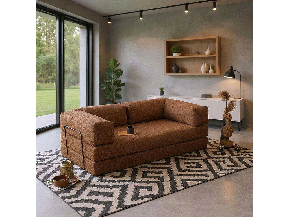 Canapé chauffeuse 3 places en chenille Comfort