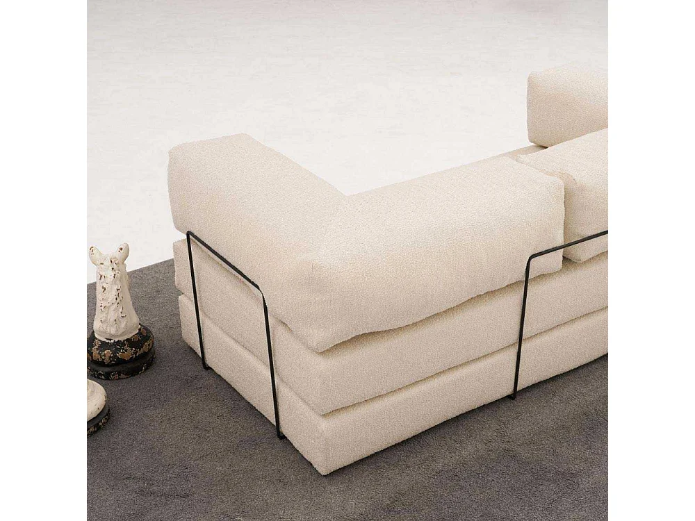 Canapé chauffeuse 3 places en chenille Comfort