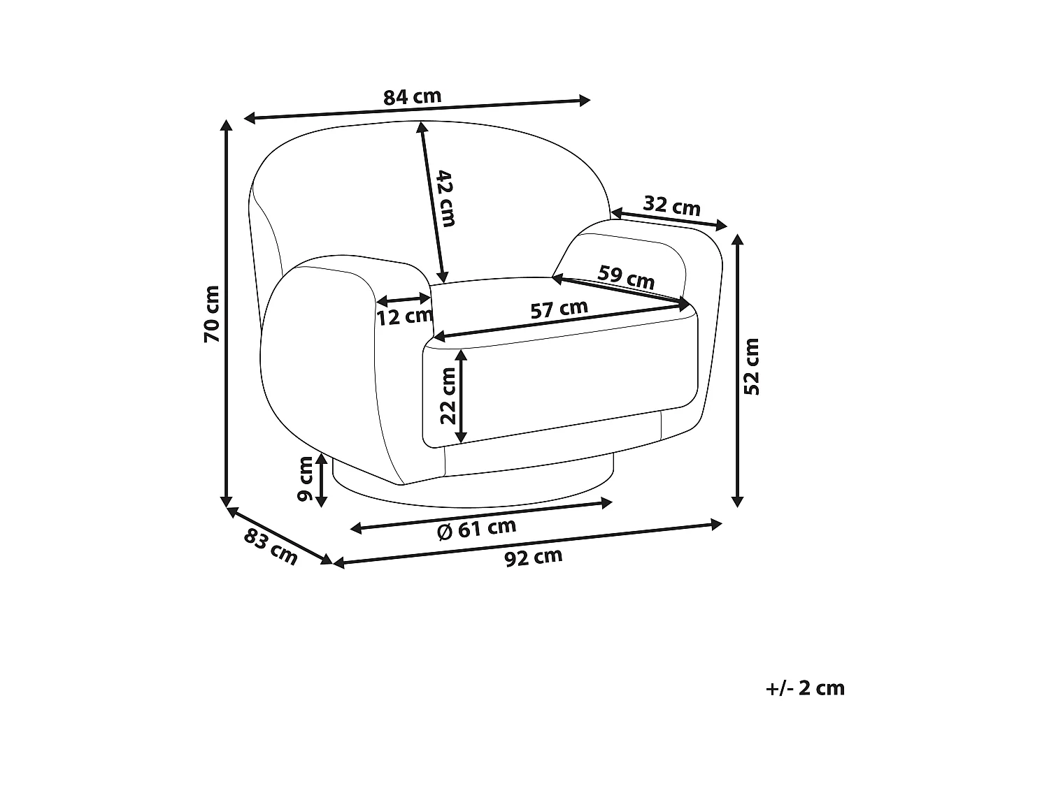 Fauteuil LEJRE Tissu Vert clair