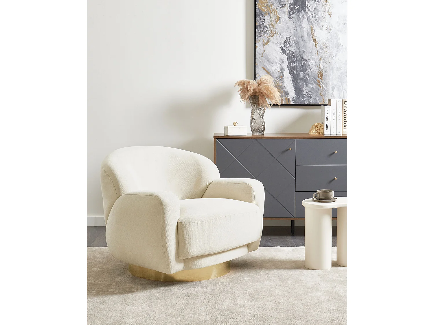 Fauteuil LEJRE Tissu Beige clair