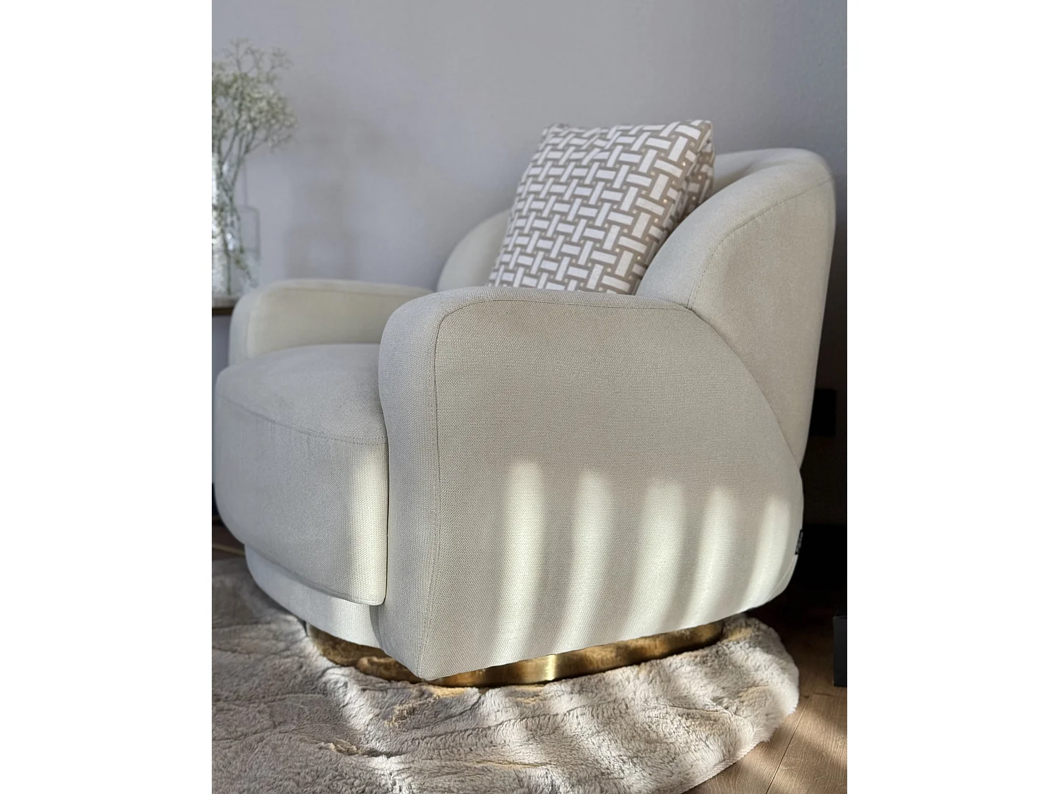 Sessel LEJRE Stoff Hellbeige