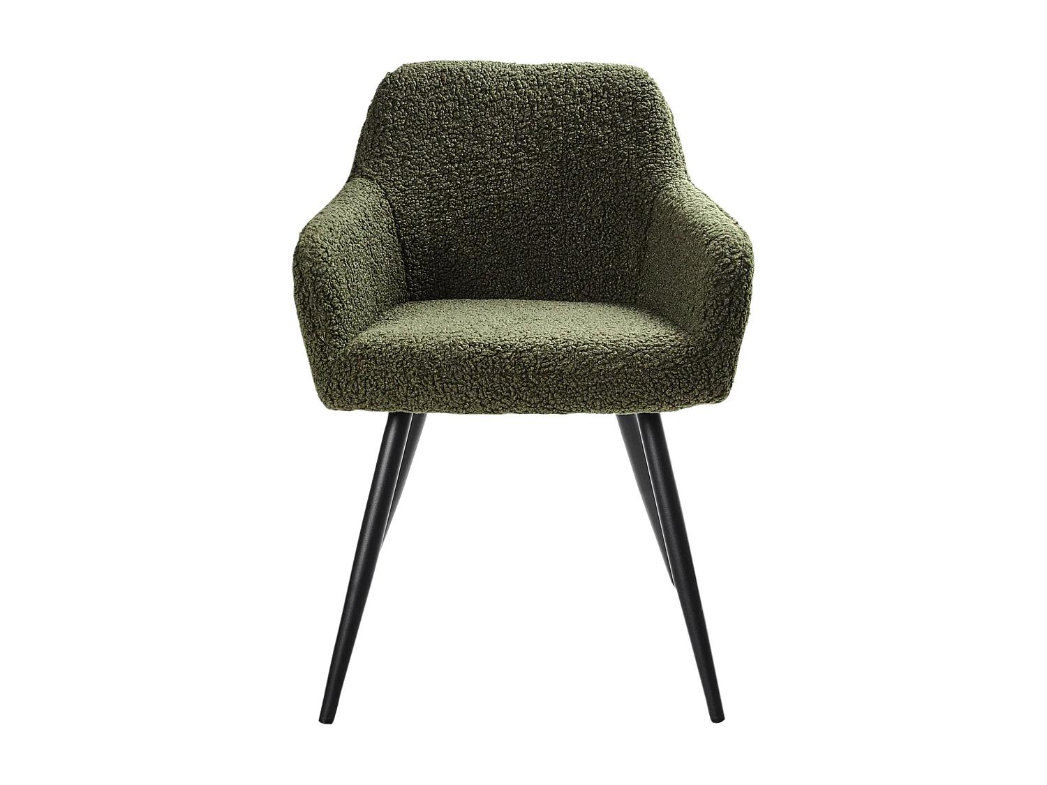 Lot de 2 chaises de salle à manger CASMALIA Bouclé Vert foncé