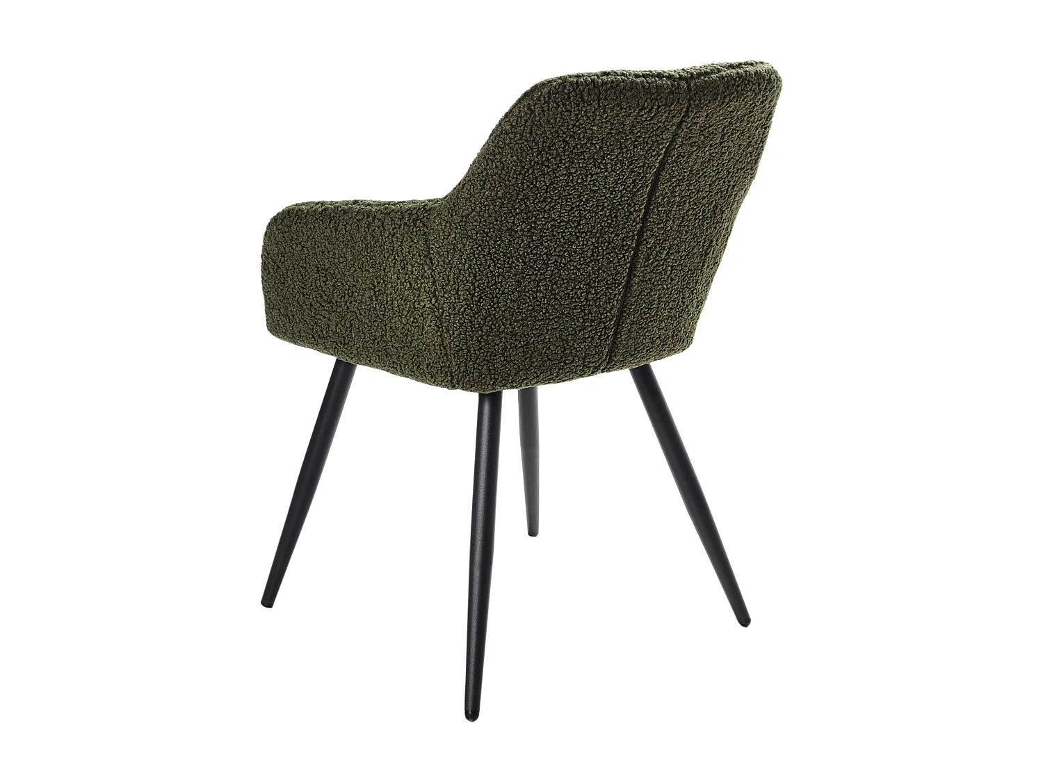 Lot de 2 chaises de salle à manger CASMALIA Bouclé Vert foncé