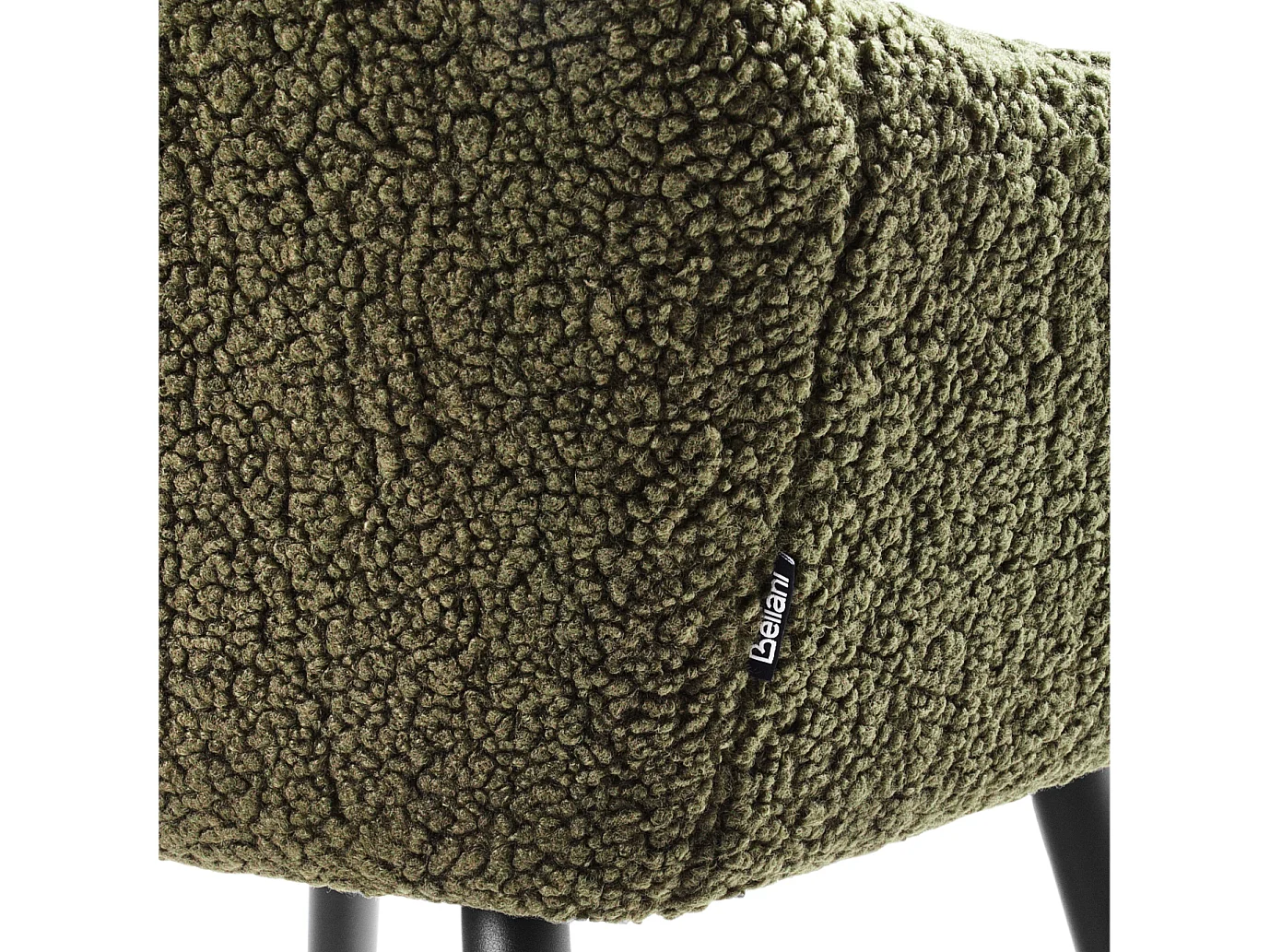 Lot de 2 chaises de salle à manger CASMALIA Bouclé Vert foncé