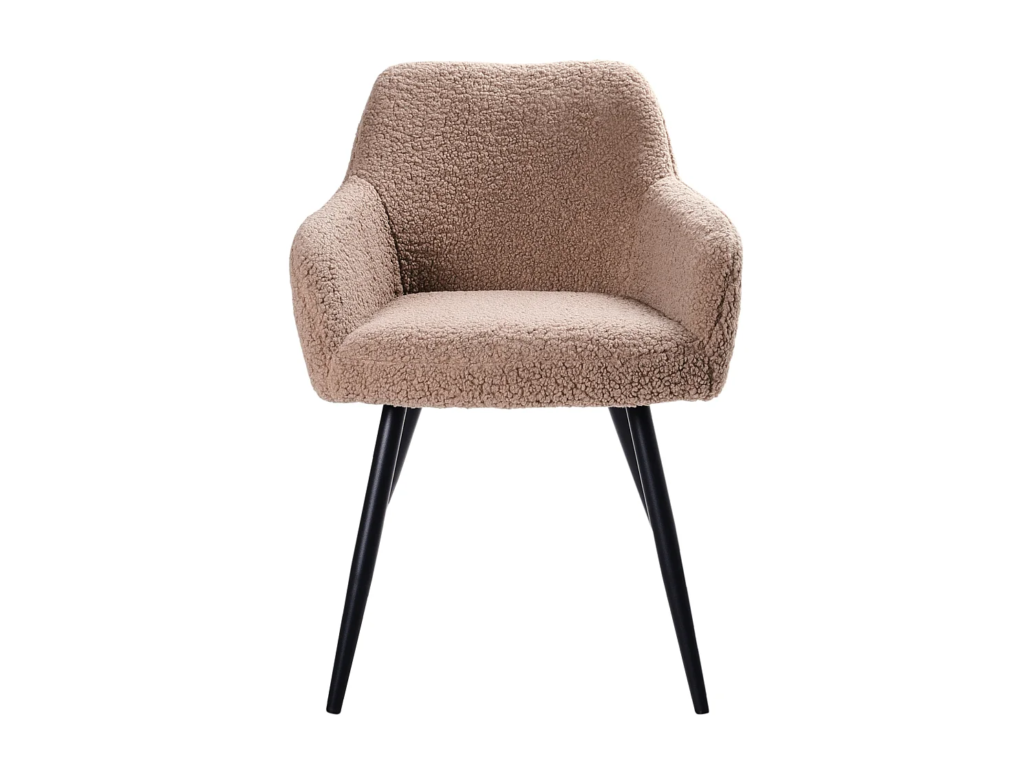 Zestaw 2 krzeseł do jadalni CASMALIA Boucle Beżowoszary