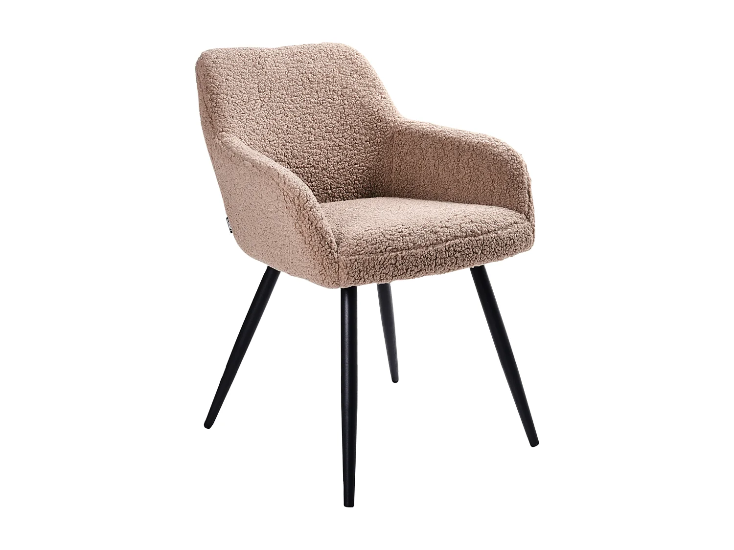 Zestaw 2 krzeseł do jadalni CASMALIA Boucle Beżowoszary