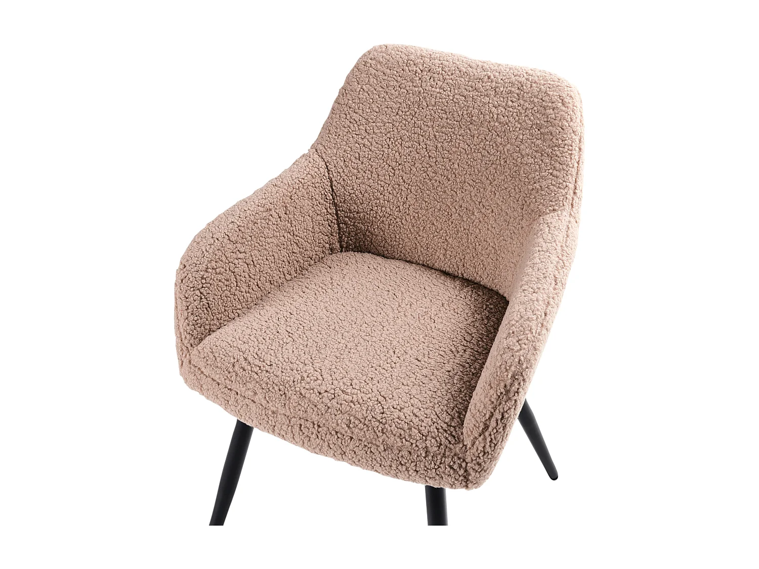 Zestaw 2 krzeseł do jadalni CASMALIA Boucle Beżowoszary