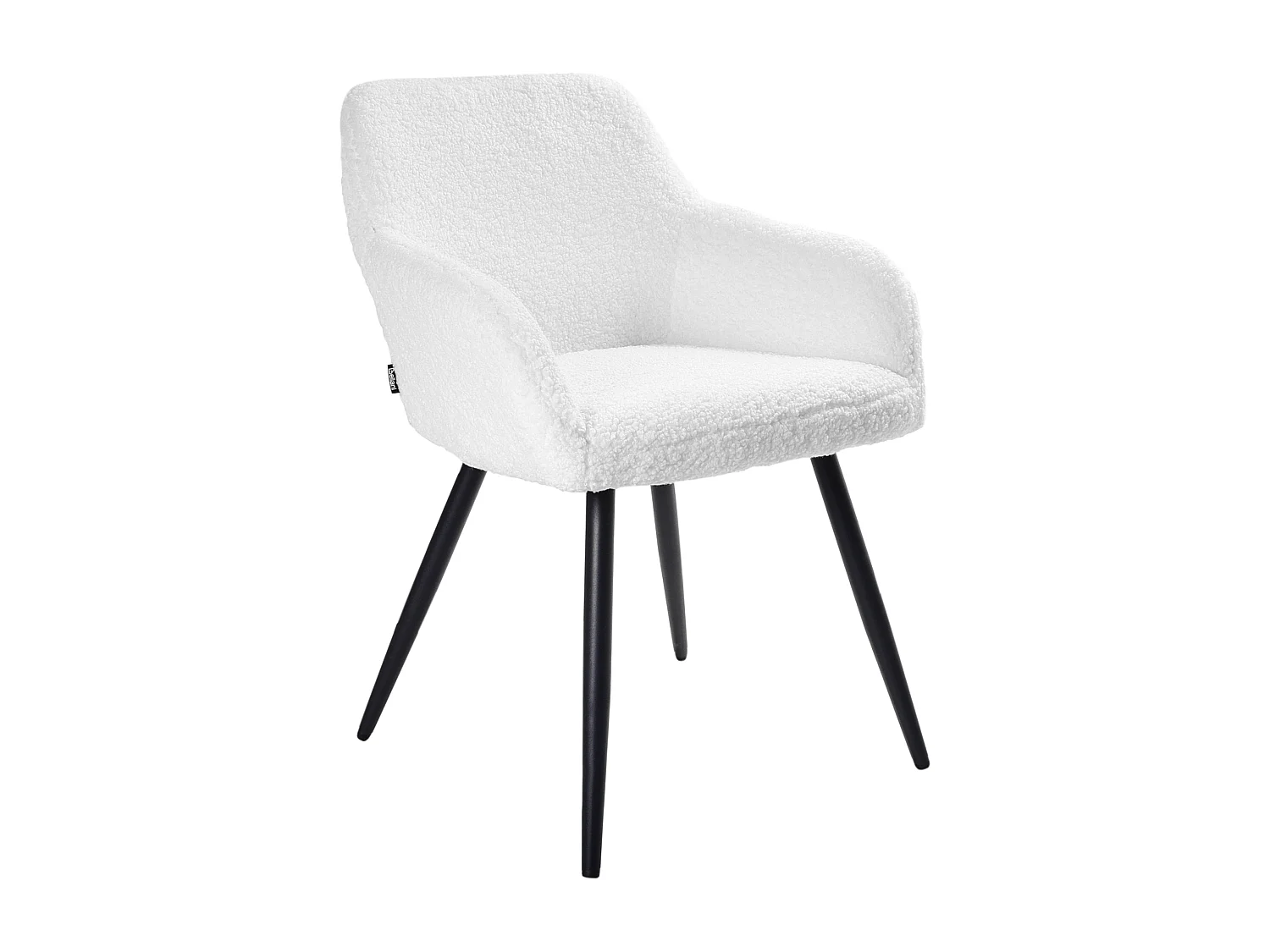 Set van 2 eetkamerstoelen CASMALIA Bouclé Gebroken wit