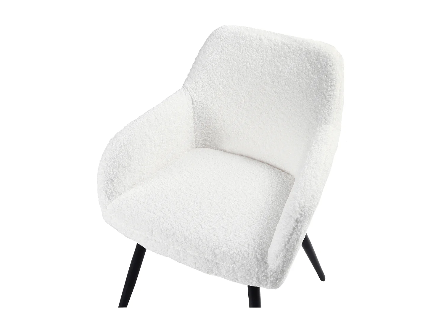 Set van 2 eetkamerstoelen CASMALIA Bouclé Gebroken wit