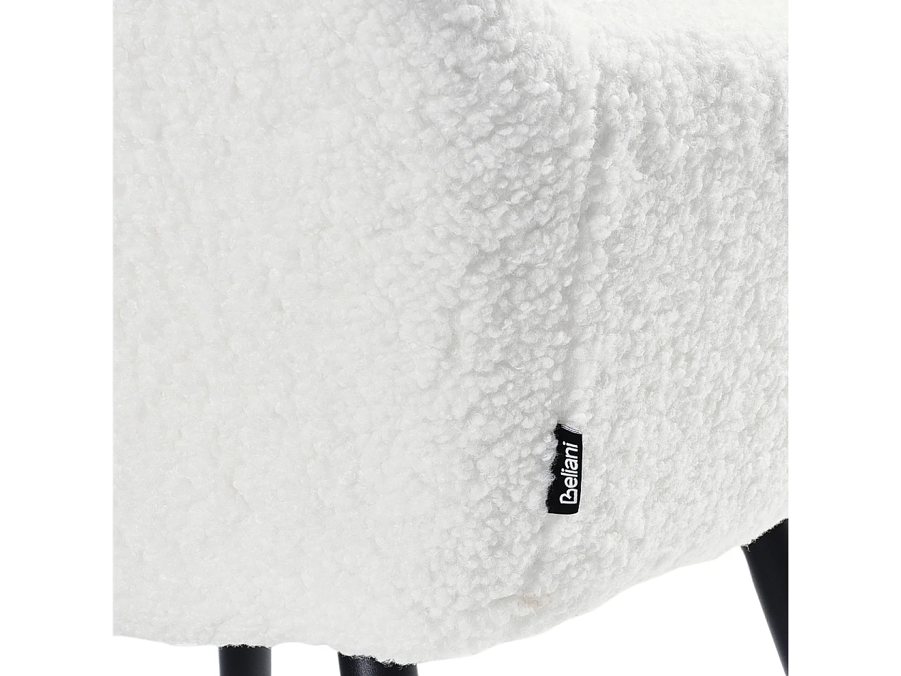 Set van 2 eetkamerstoelen CASMALIA Bouclé Gebroken wit