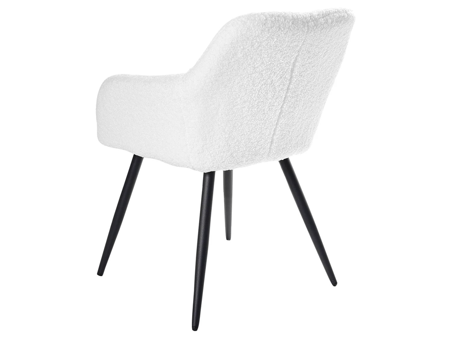 Set van 2 eetkamerstoelen CASMALIA Bouclé Gebroken wit
