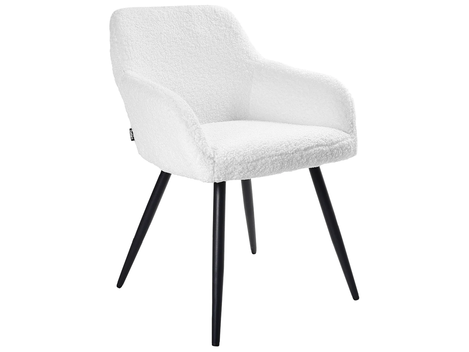 Set van 2 eetkamerstoelen CASMALIA Bouclé Gebroken wit