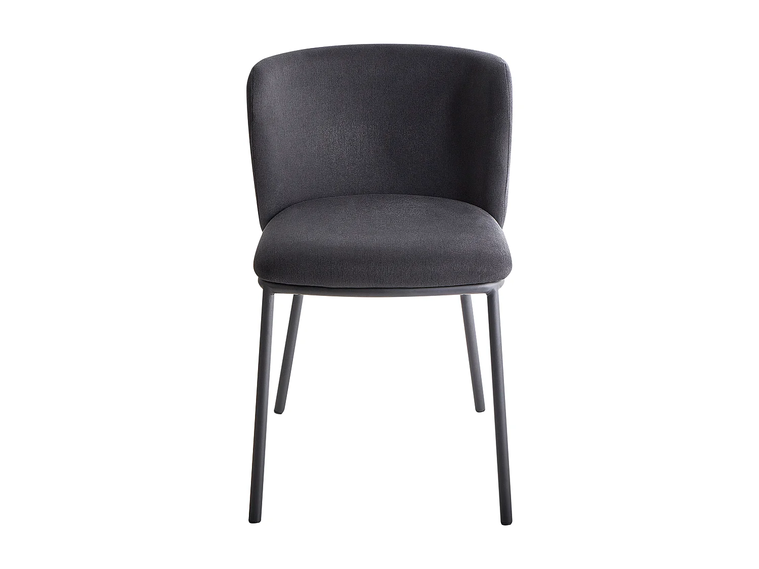 Lot de 2 chaises de salle à manger MINA Tissu Noir