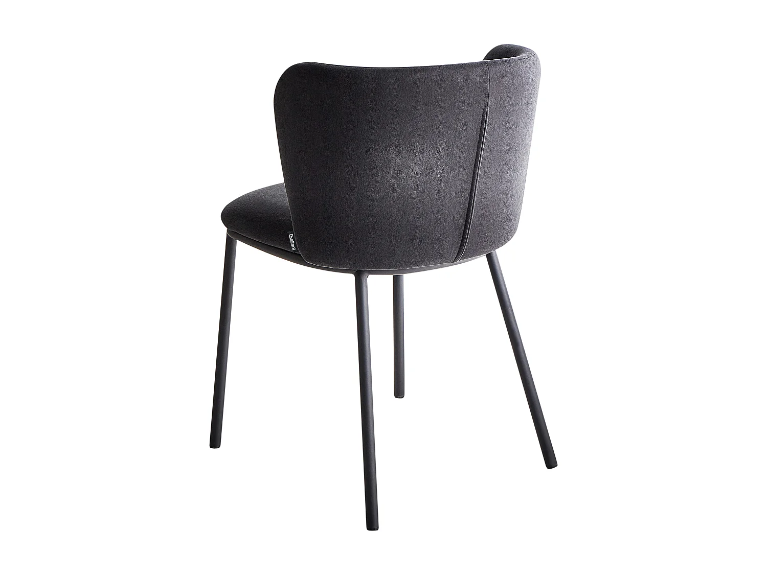 Lot de 2 chaises de salle à manger MINA Tissu Noir