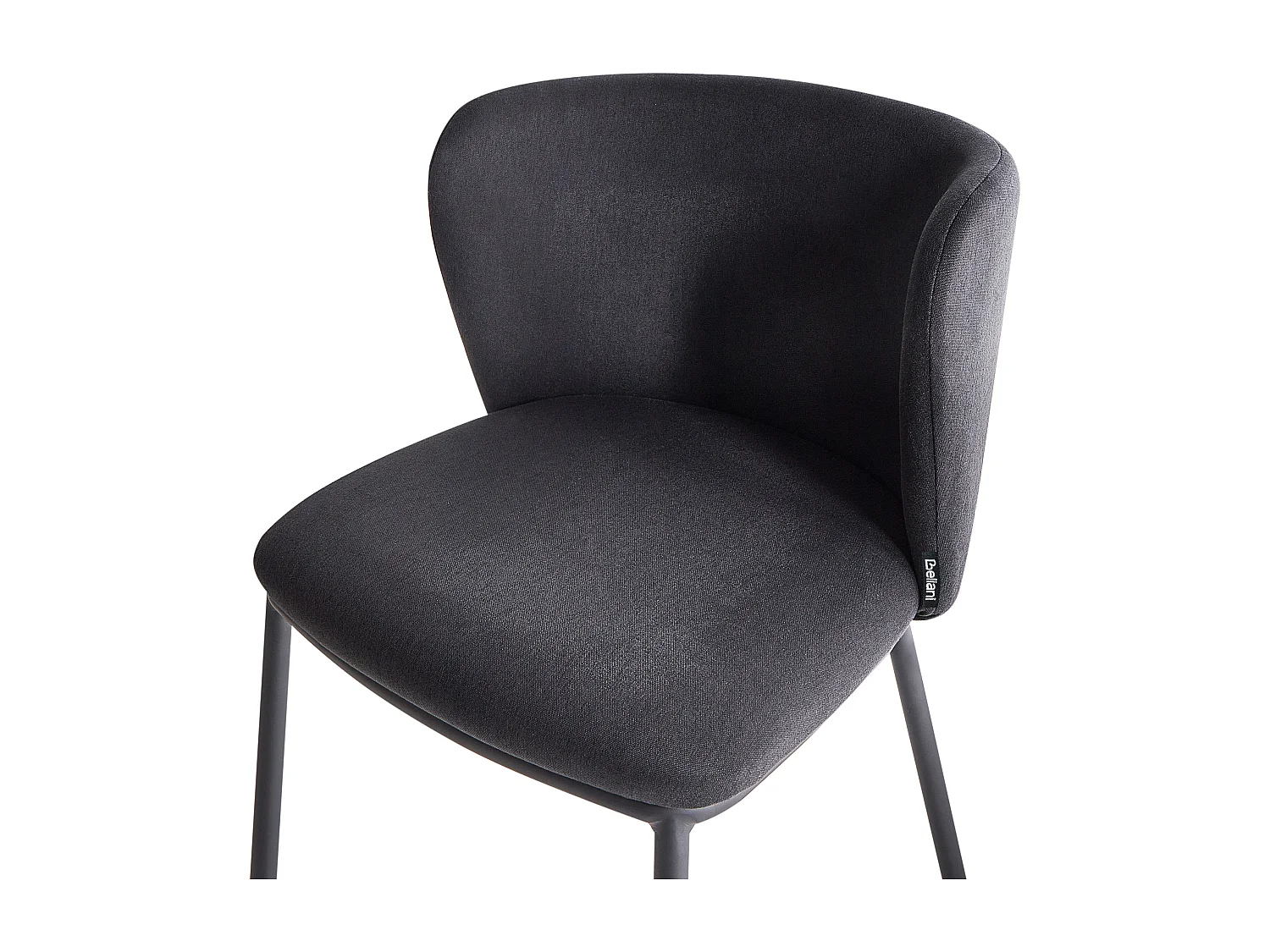 Lot de 2 chaises de salle à manger MINA Tissu Noir
