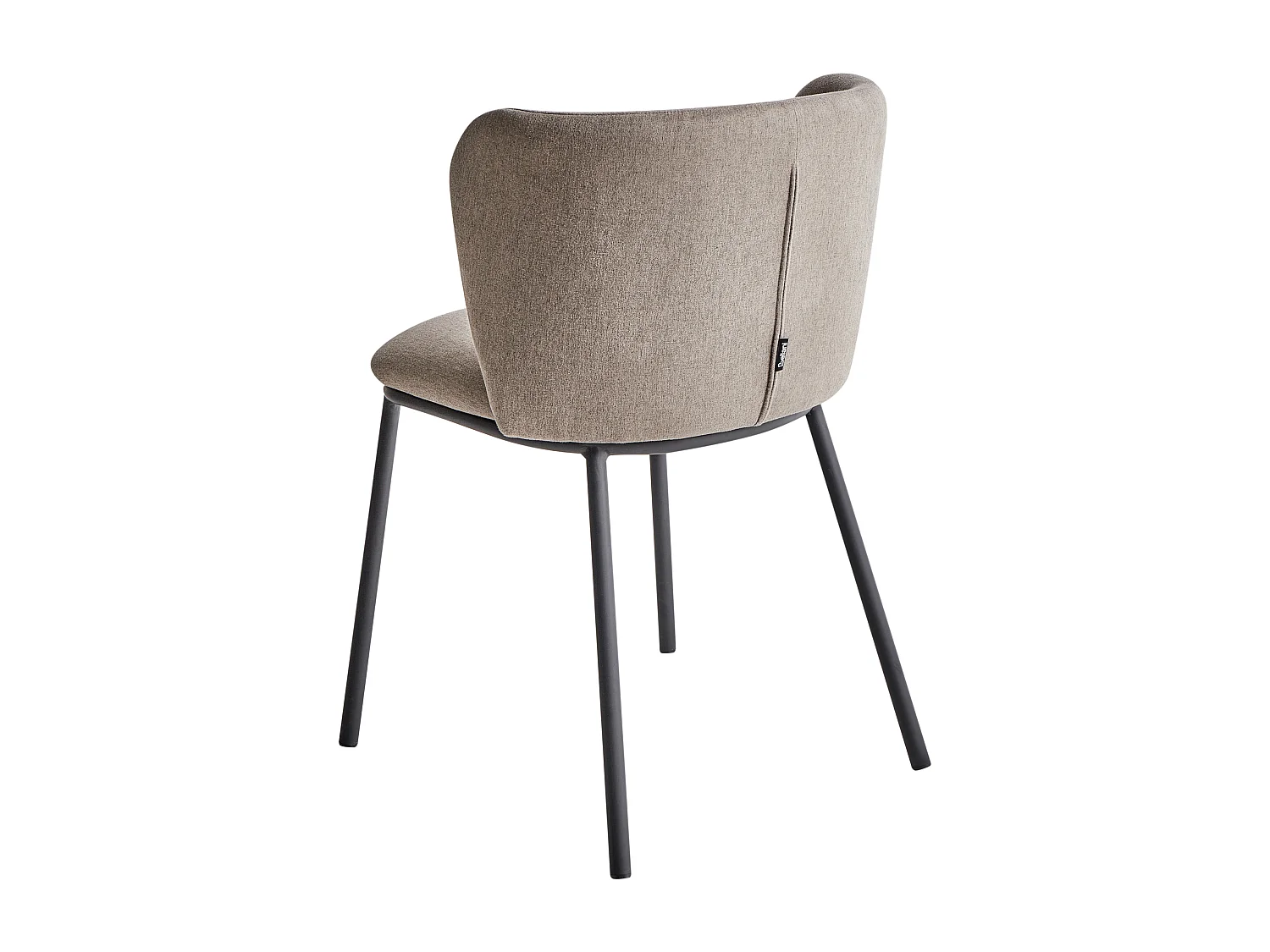 Lot de 2 chaises de salle à manger MINA Tissu Taupe