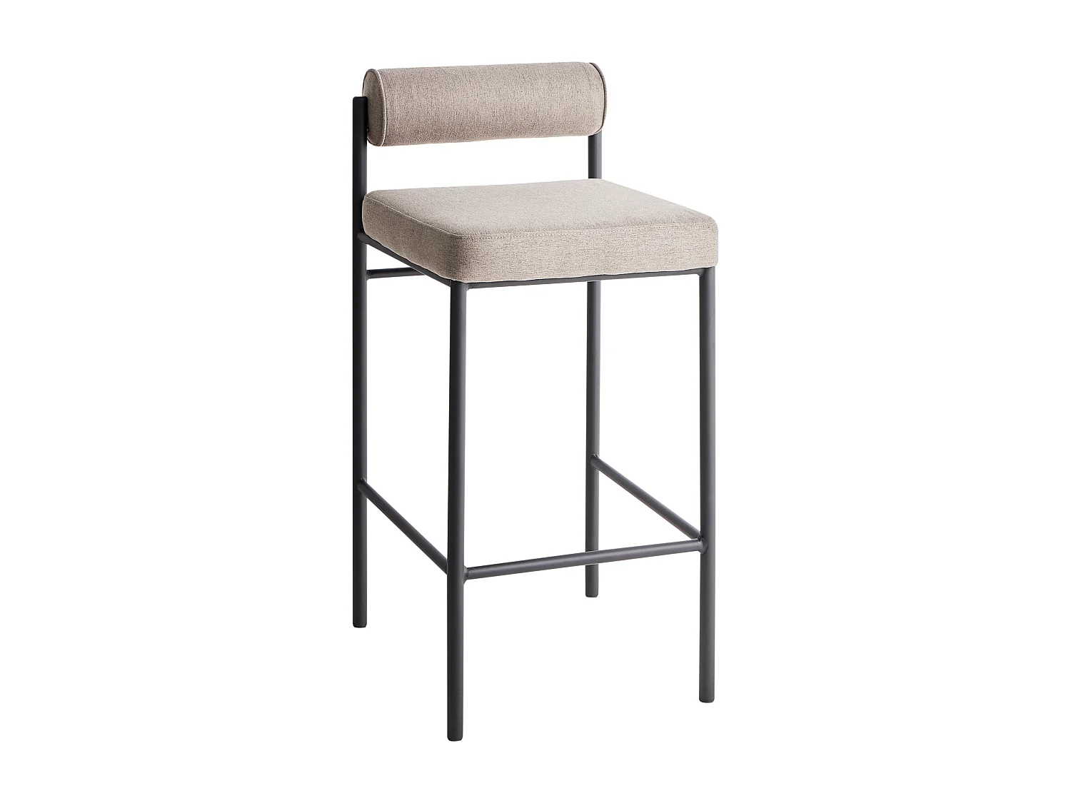 Set van 2 barstoelen AMAYA Stof Taupe