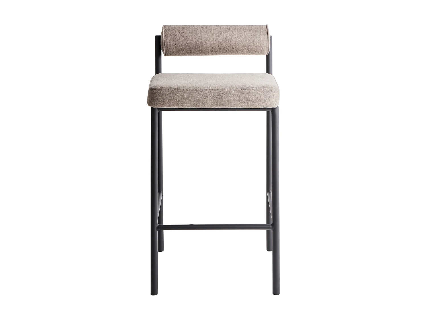 Set van 2 barstoelen AMAYA Stof Taupe