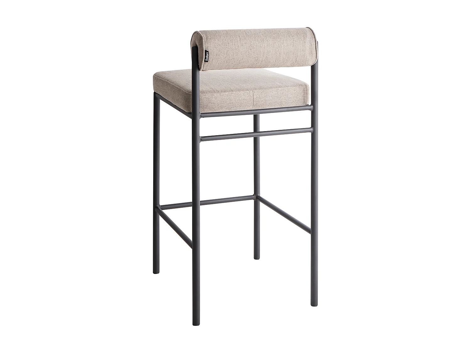 Set van 2 barstoelen AMAYA Stof Taupe