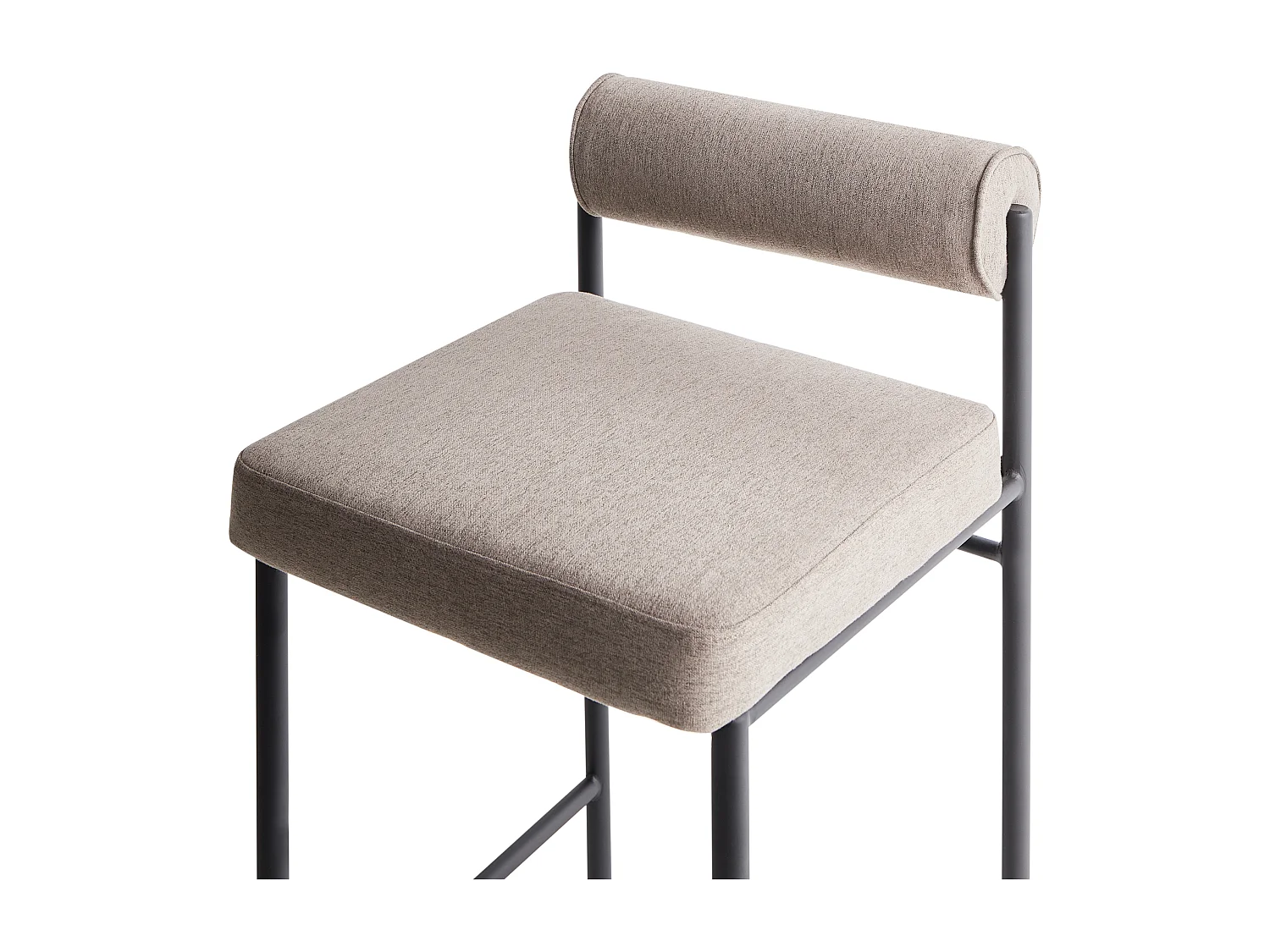 Set van 2 barstoelen AMAYA Stof Taupe