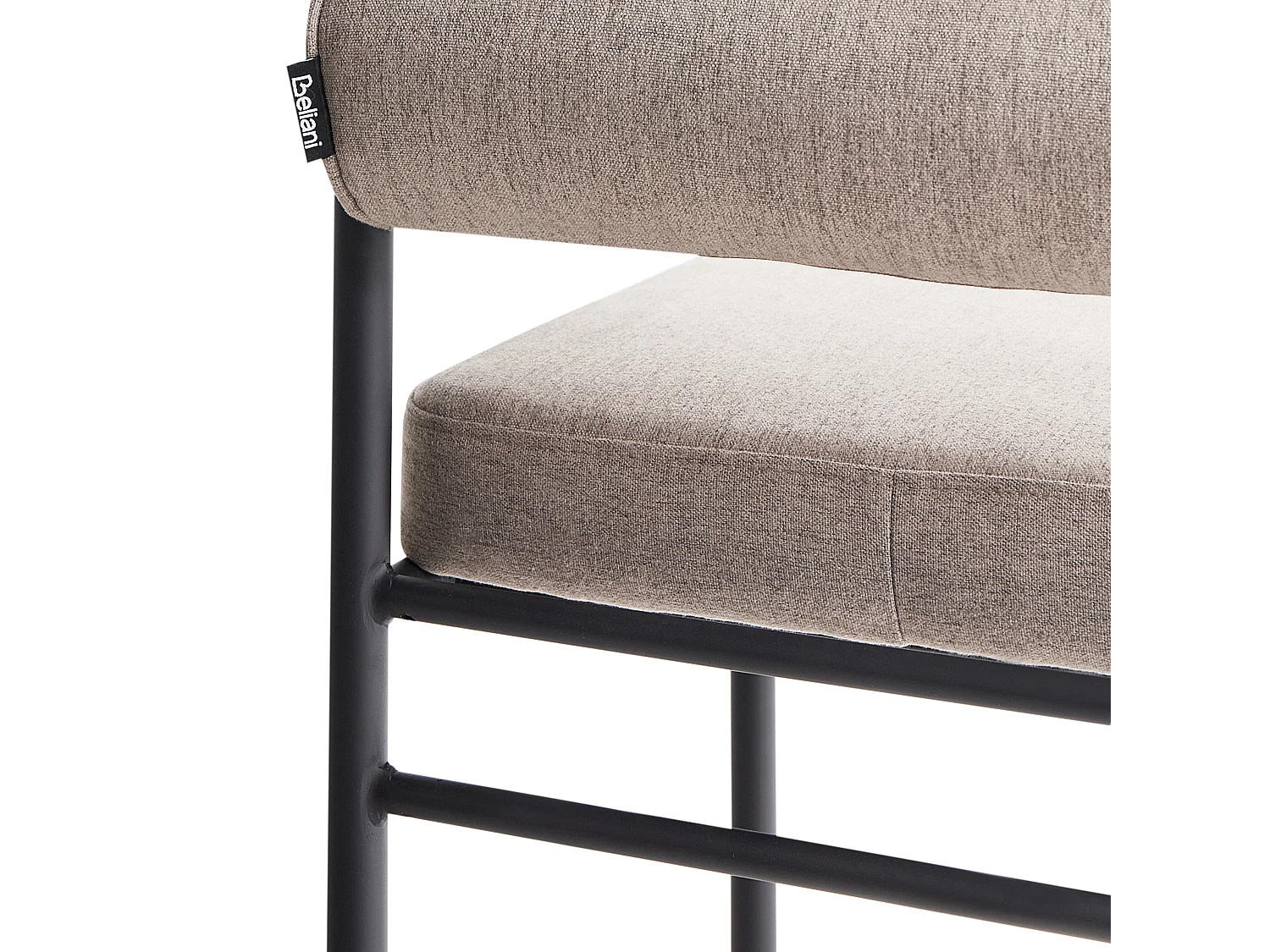 Set van 2 barstoelen AMAYA Stof Taupe