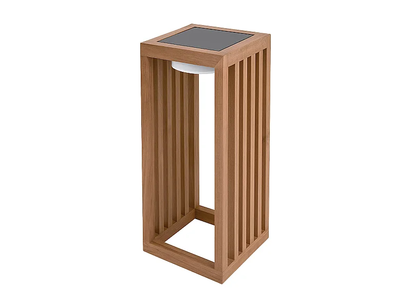 Lanterne solaire décorative CHENNAI Bois Bois H50cm