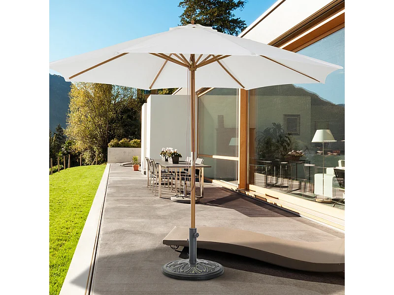 Pied de parasol rond LIZZIE noir