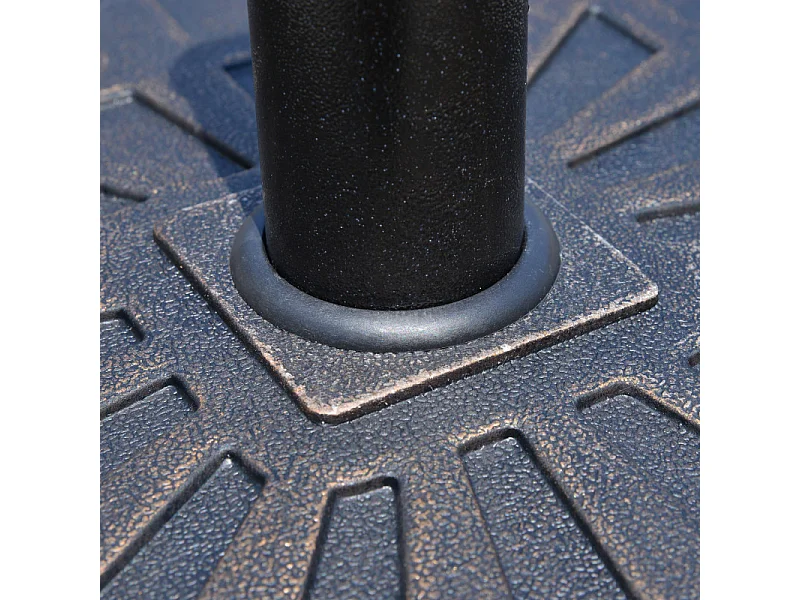Base de Lestage de Parasol Carrée GARDEN Bronze et Noir