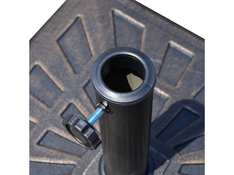 Base de Lestage de Parasol Carrée GARDEN Bronze et Noir