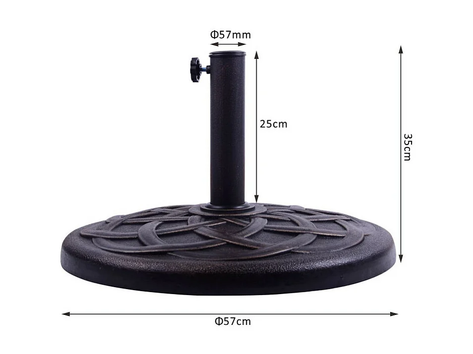 Pied de parasol ROSACE bronze